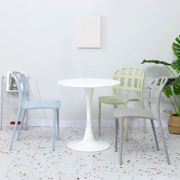 Plastic Armless Dining Chairs Scandinavian Style Home Dining Side Chair