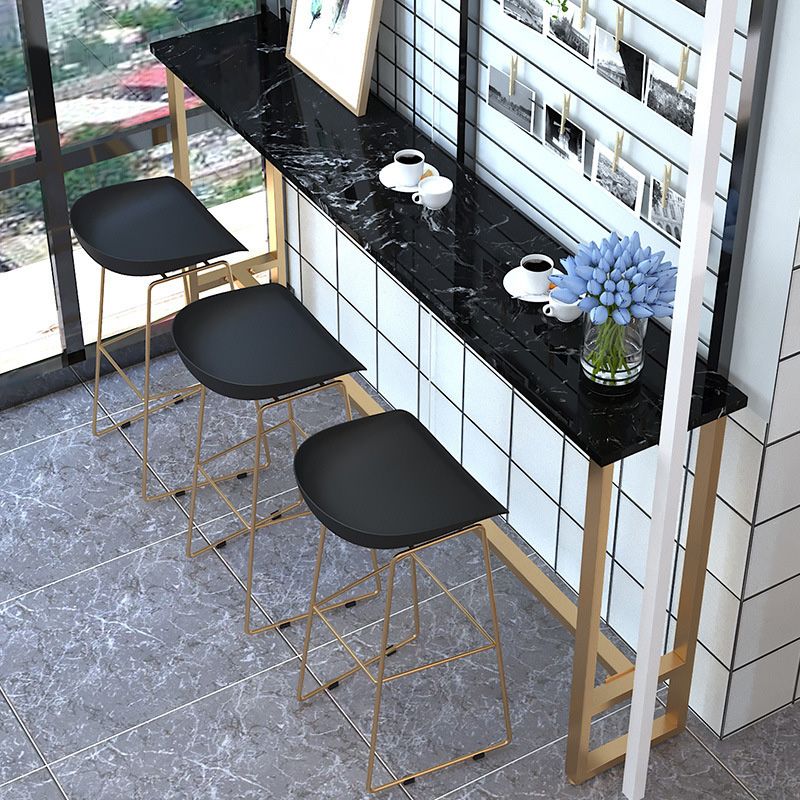 Contemporary Plastic Counter Stools Metal Bar Stool for Home Use