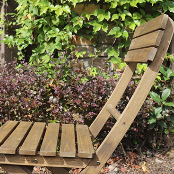 Solid Wood Dining Side Chair Modern Folding Outdoor Chair Set of 1/2/4/6/8