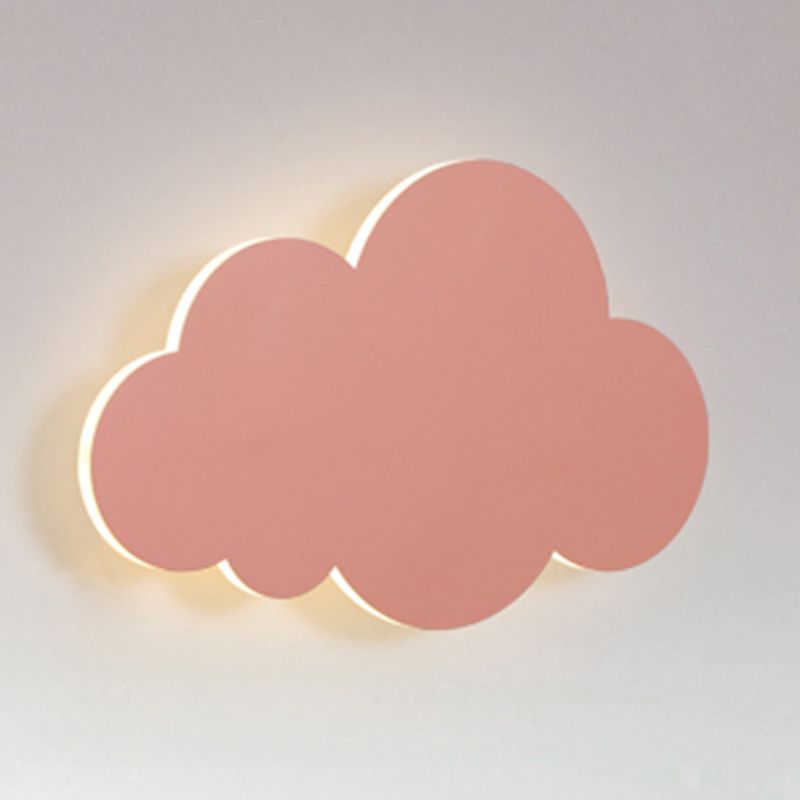 Accogliente a parete in metallo a forma di nuvola in stile per bambini a 1 luci a parete lampada montata