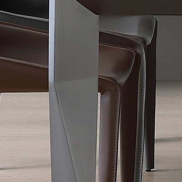 Industrial Dining Table Sintered Stone Rectangle Dining Table for Kitchen