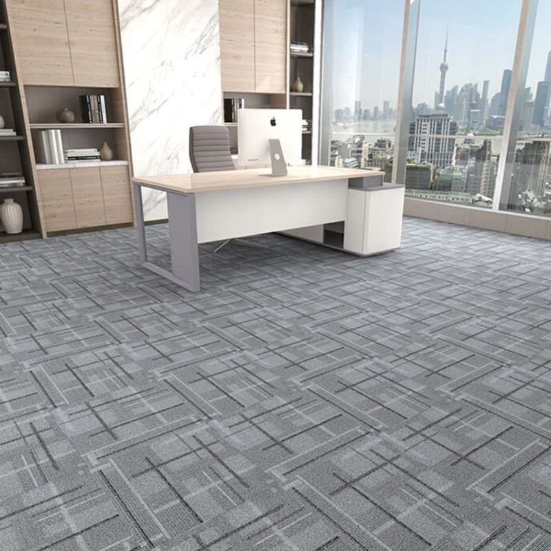 Indoor Level Loop Carpet Tile Dark Color Fade Resistant Loose Lay Carpet Tiles