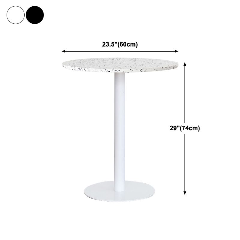 Industrial Style Dining Table Stone Pedestal Dining Site Table for Dining Room