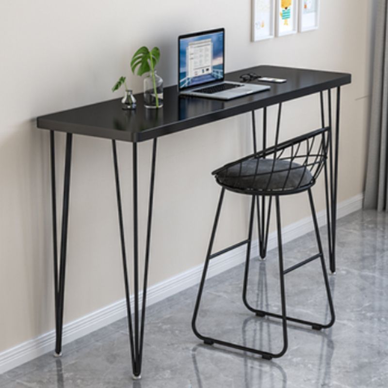 Wood Bar Dining Table Modern Rectangle Bar Table with Four Legs base for Dining Room