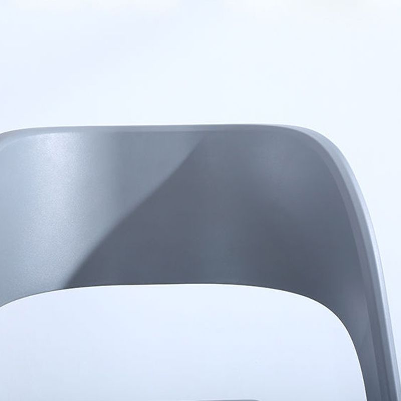 Contemporary Plastic Dining Armless Chair Kitchen Open Back Chair for Home