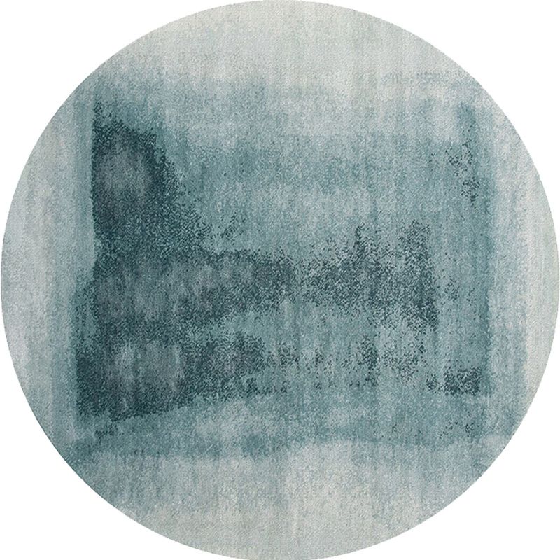 Contemporary Watercolor Pattern Rug with Swirl Stripe Multicolor Polyester Rug Non-Slip Backing Washable Pet Friendly Carpet for Bedroom