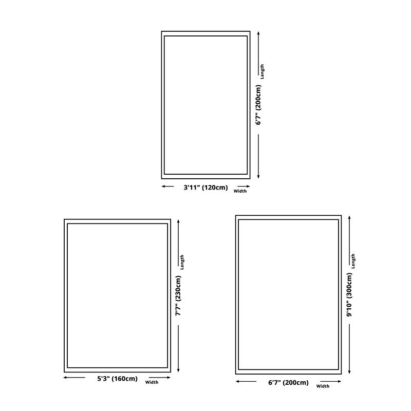 Light Orange Carpet Polyester Striped Carpet Non-Slip Backing Carpet for Living Room