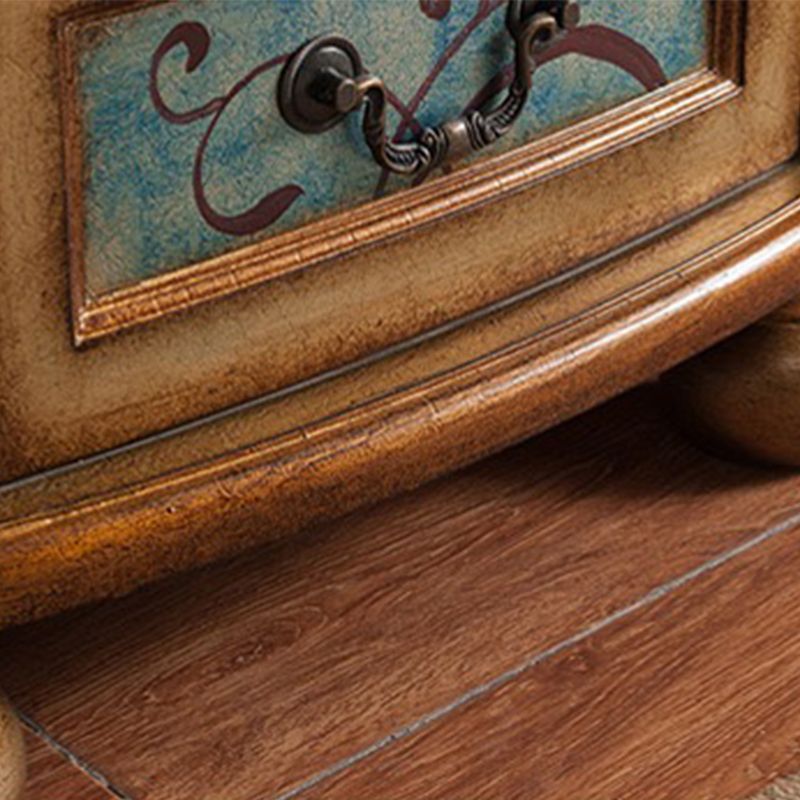 Industrial Distressed Wood Storage Cabinet 2 Doors Rectangle Accent Cabinet
