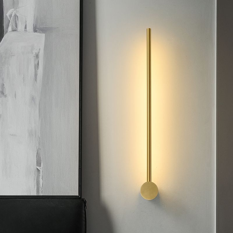 Metall lineare LED -Wandmontaglampe moderner Stil 1 leichte Leuchten in Gold