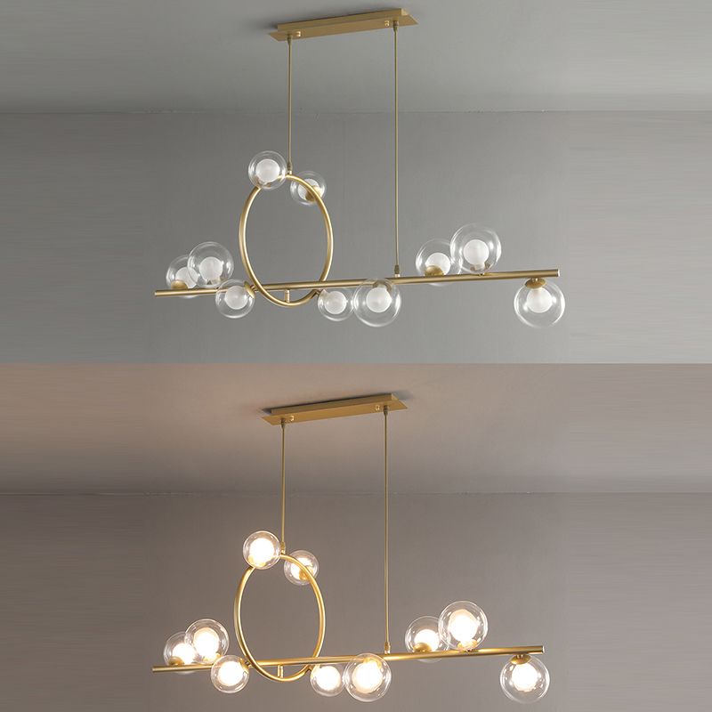 Círculo Dinning Room Illumino de la isla Vidrio Glass Minimal Pends Lighting Fexecture