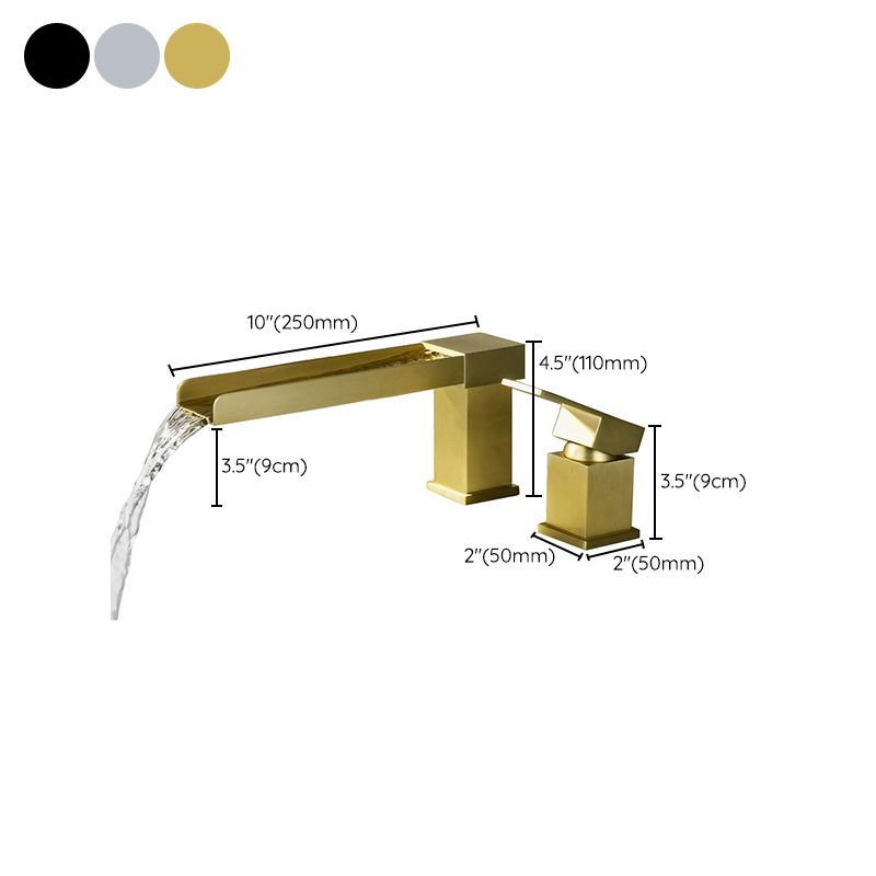 Deck Mounted Bathroom Faucet Modern Style Copper Bathroom Faucet