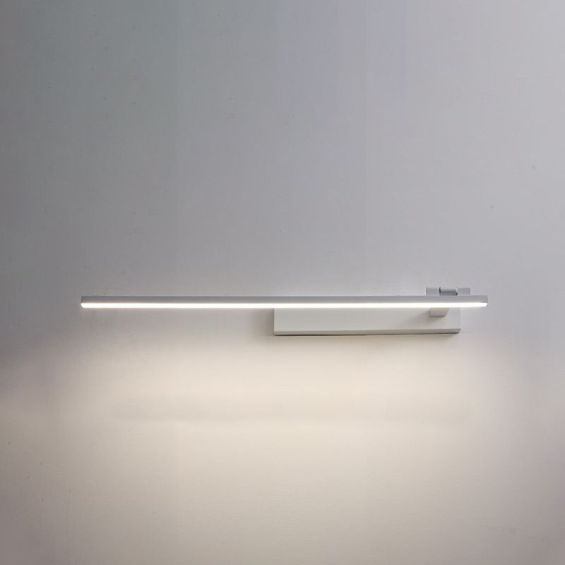 Metal Linear Mirror Light Fixture Minimalist Style LED Wall Mount Light Fixture