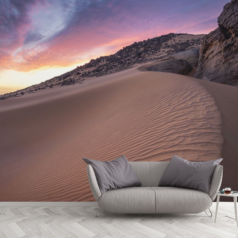 Dry Desert Wall Mural for Living Room Moisture Resistant Home Decor, Customized Size