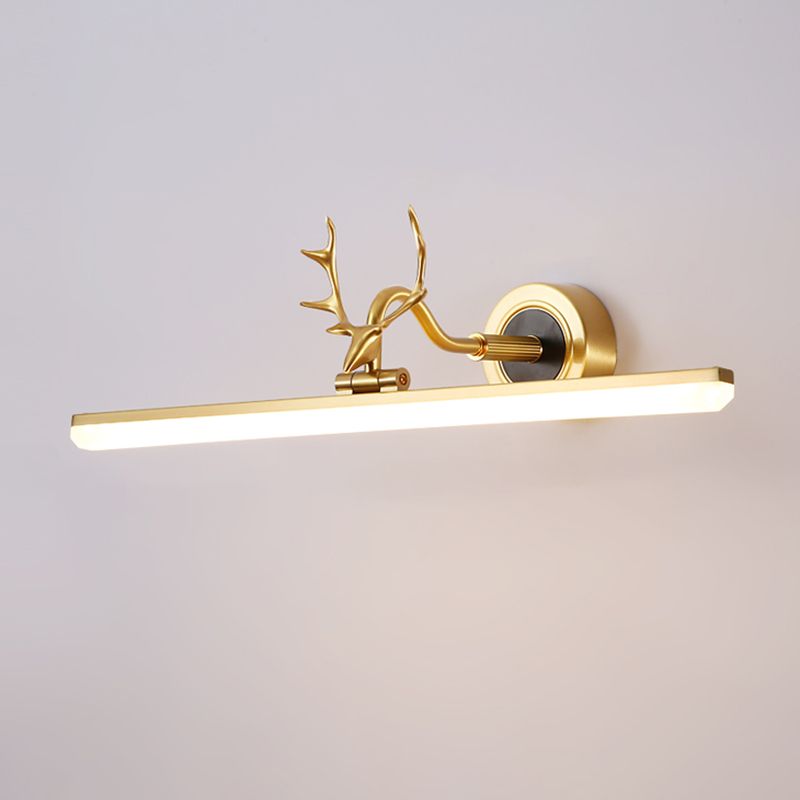 Modern Luxury Linear Vanity Lighting Fixtures Copper Vanity Lights for Bathroom