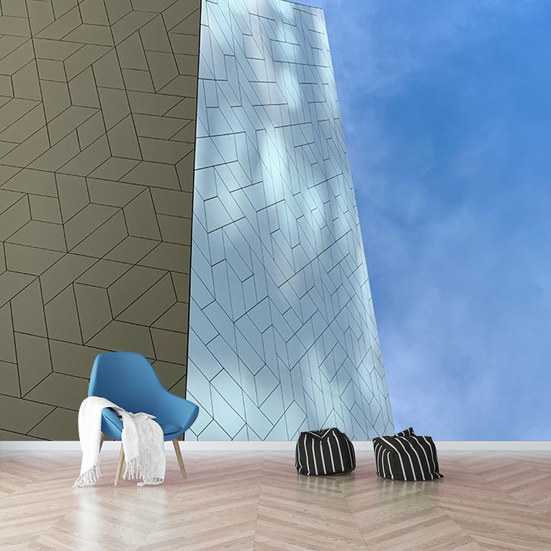 Eco-Friendly Style Building Mural Horizontal Photography Meeting Room Wall Mural