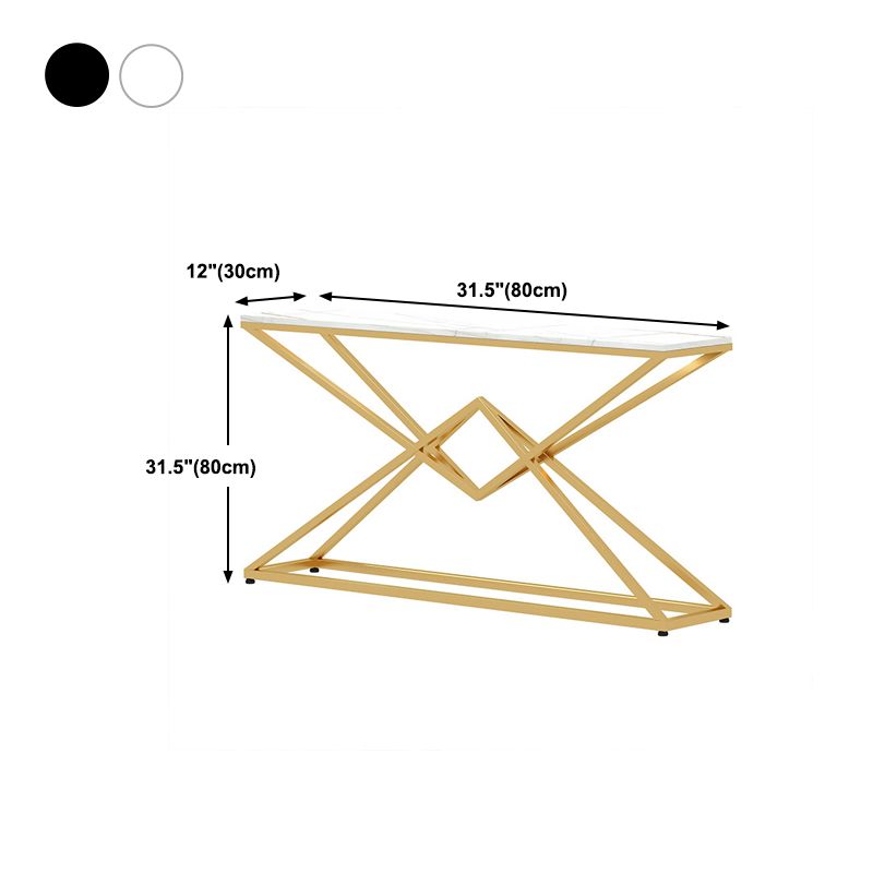 Modern Rectangle Console Accent Table Antique Finish Console Sofa Table