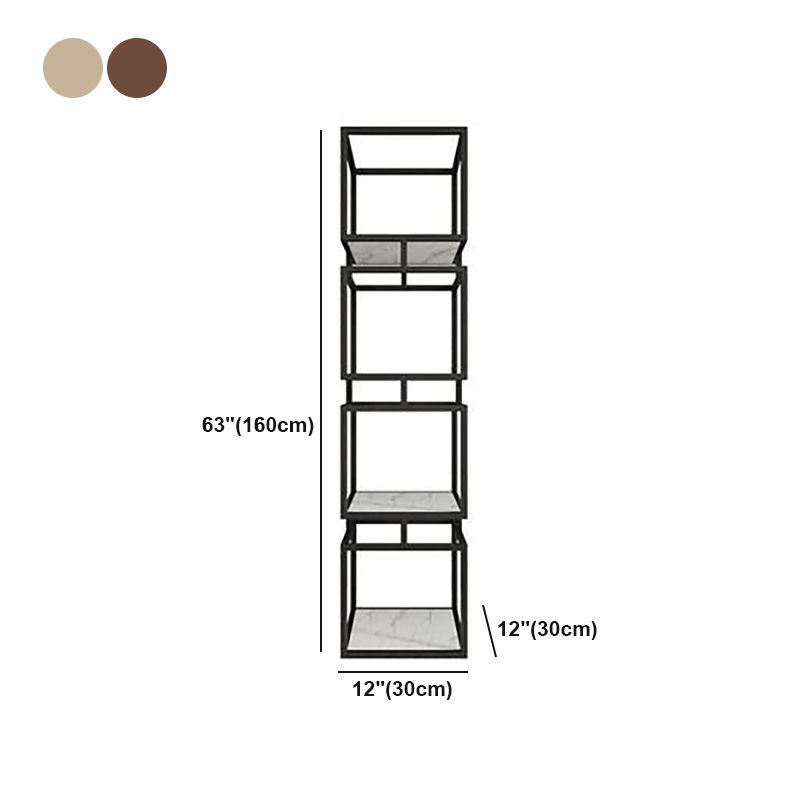 Metal industriel ouvert étagère à étagère verticale pour le salon