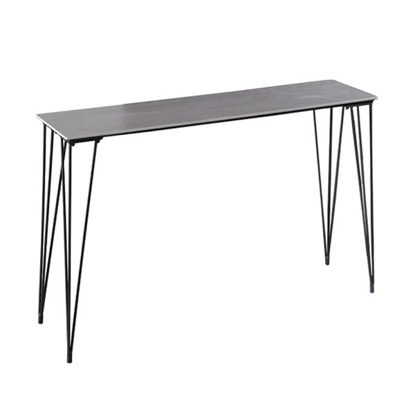 Rectangle Bar Table Industrial Stone Bar Wine Table with 4 Legs