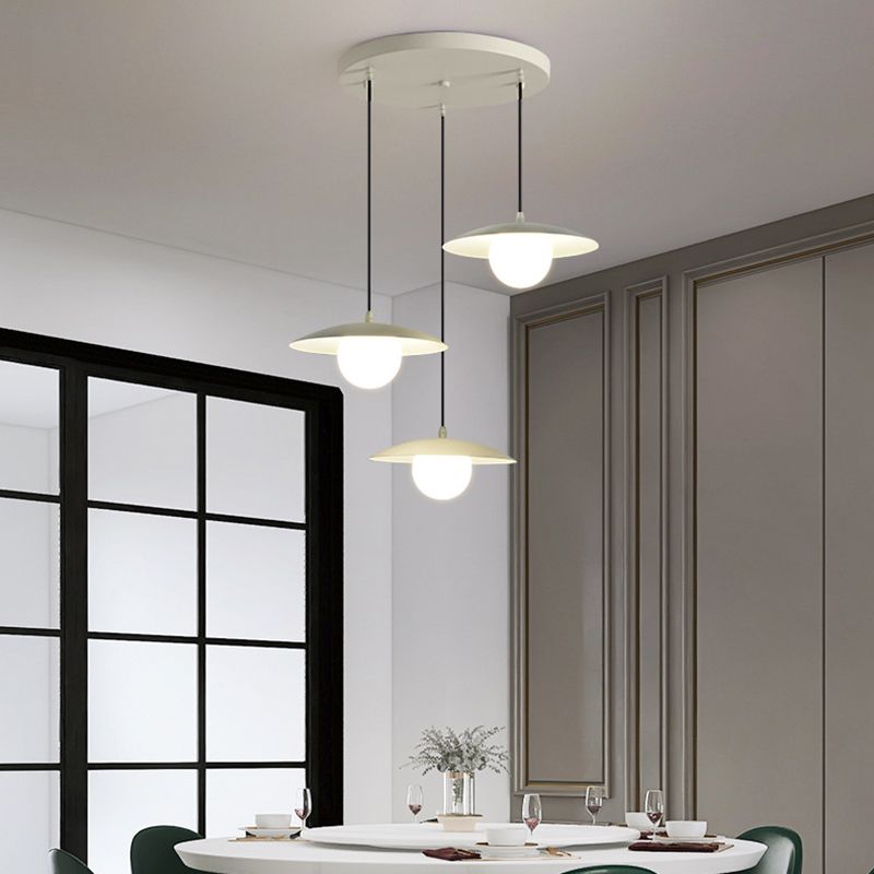 Industrial White Ceiling Light Glass Kitchen Island Lighting for Home