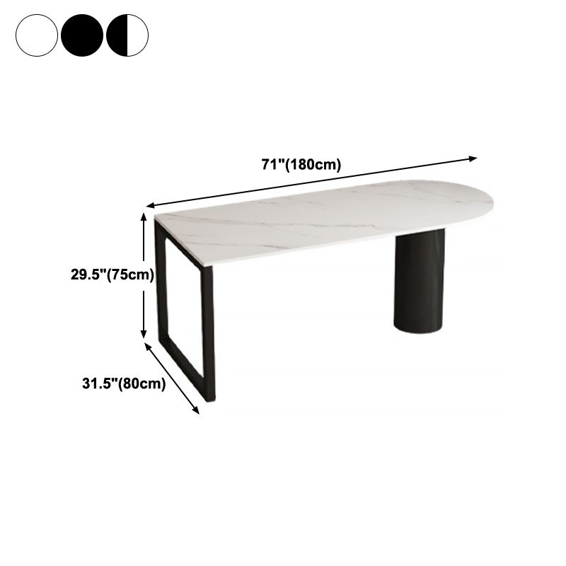 Contemporary Style Dining Table Double Pedestal Dining Site Table for Home