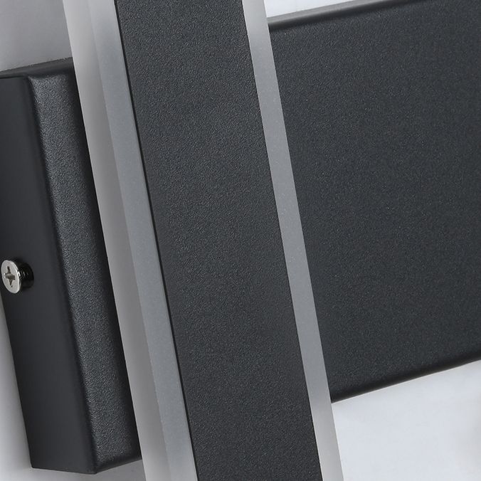 Salon moderniste applique murale noire LED simple mural