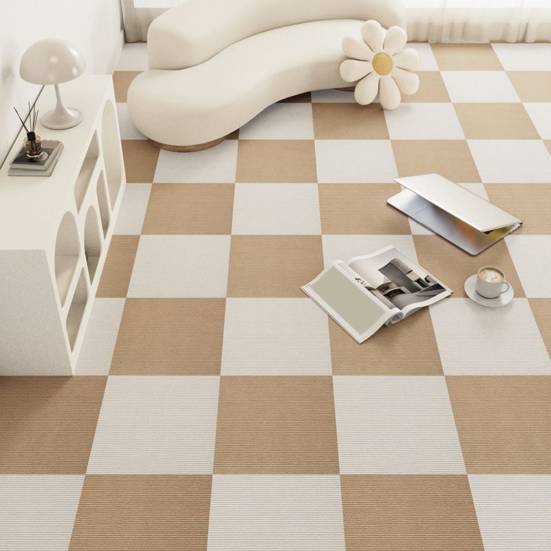 Modern Carpet Tile Loose Lay Checkered Carpet Floor Tile for Living Room