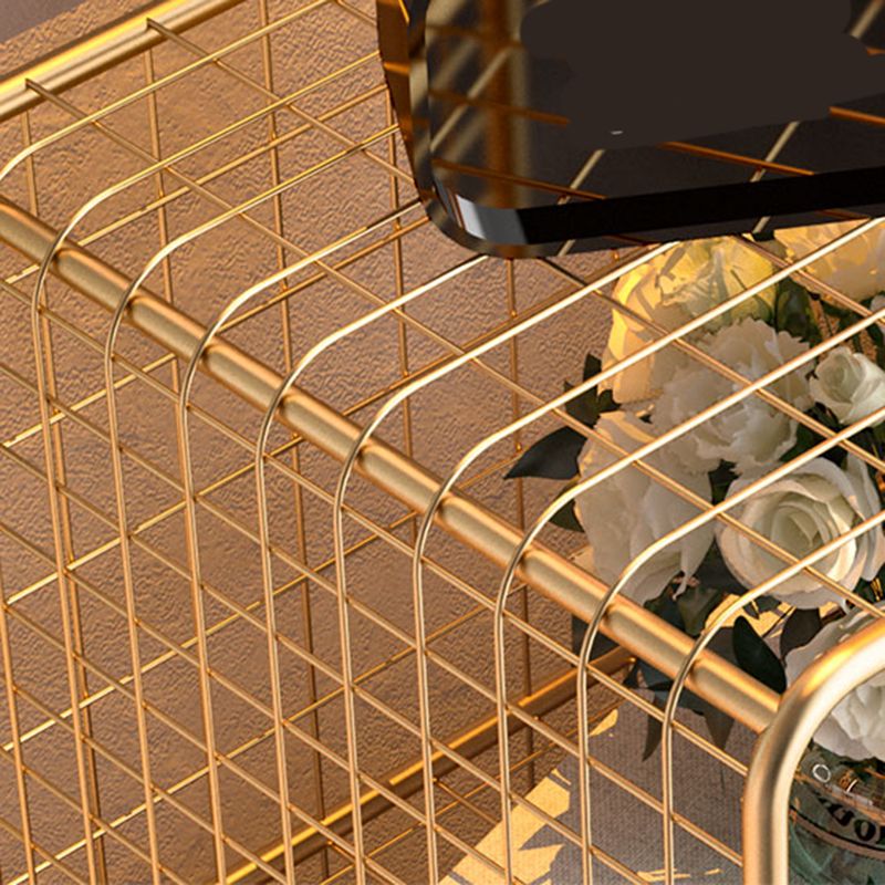 Glam Metal Bookshelf Standard Shelf Bookcase for Home Office 11.8" W