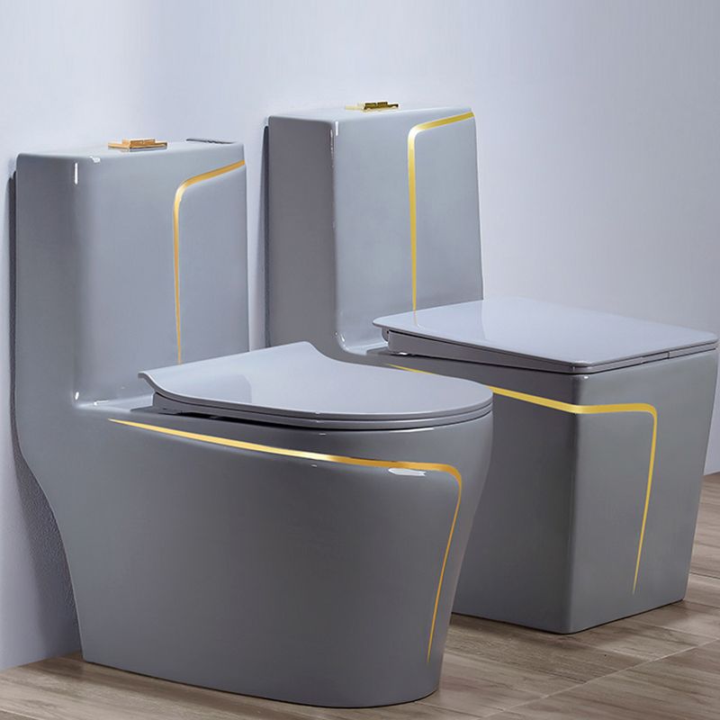 Traditional Floor Mount Toilet Seat Included Toilet Bowl for Bathroom