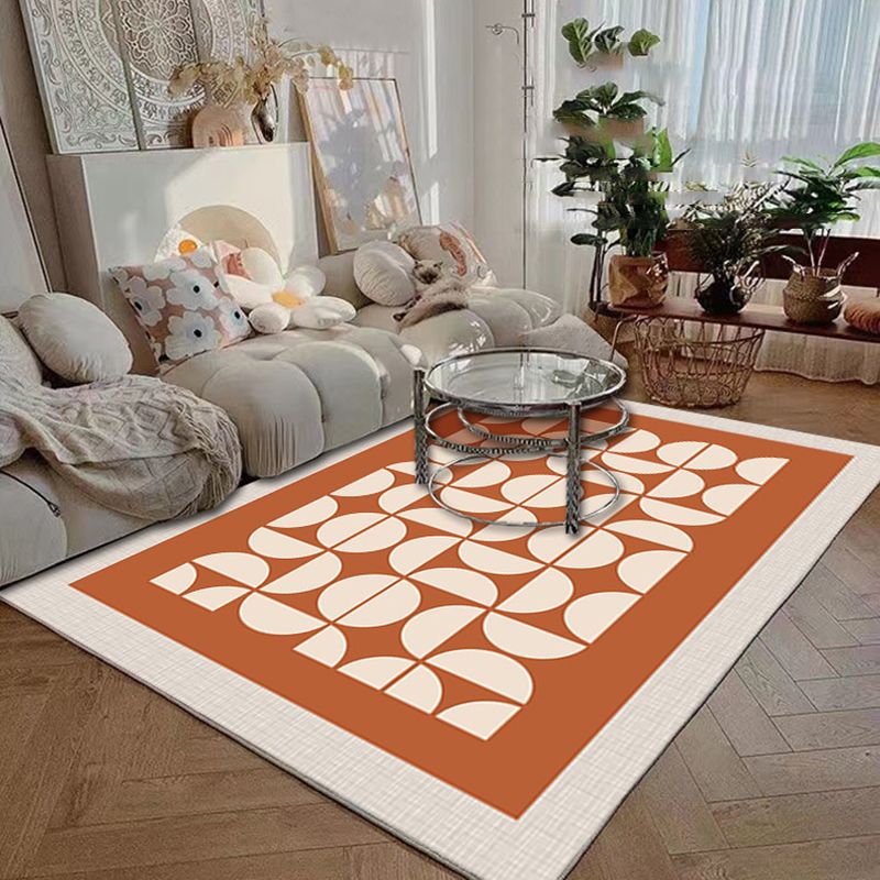 Vintage Check Rug Polyester Indoor Rug Non-Slip Area Carpet for Living Room and Bedroom
