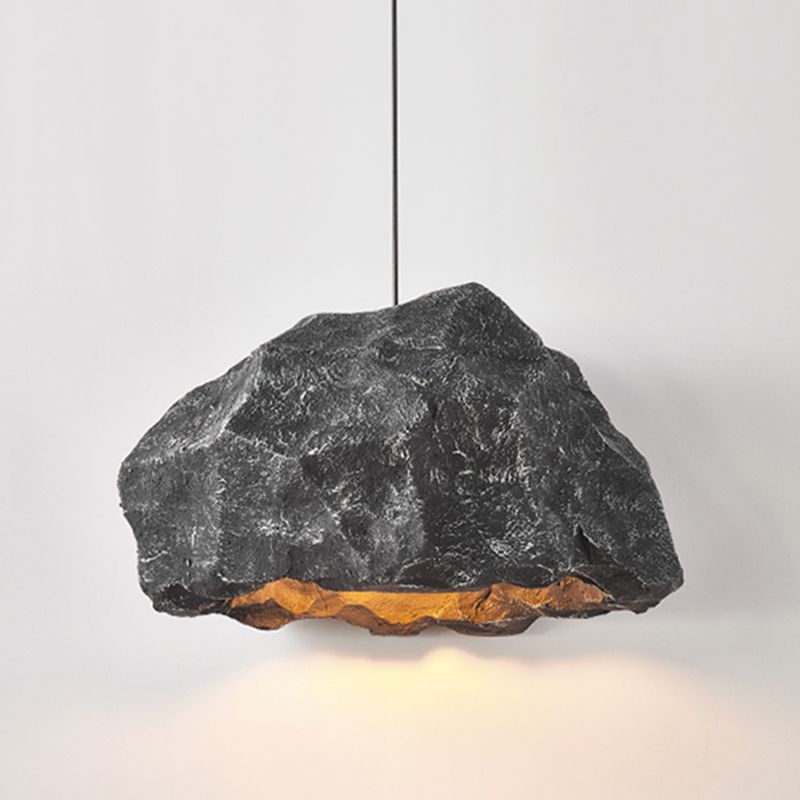 1-Light Rock Suspended Lighting Fixture Modern Pendant Light Kit for Dining Room