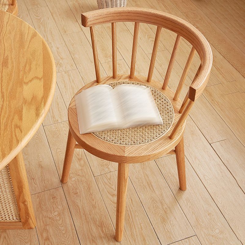 Modern Style Dining Chair Solid Wood Slat Back Side Chair for Home
