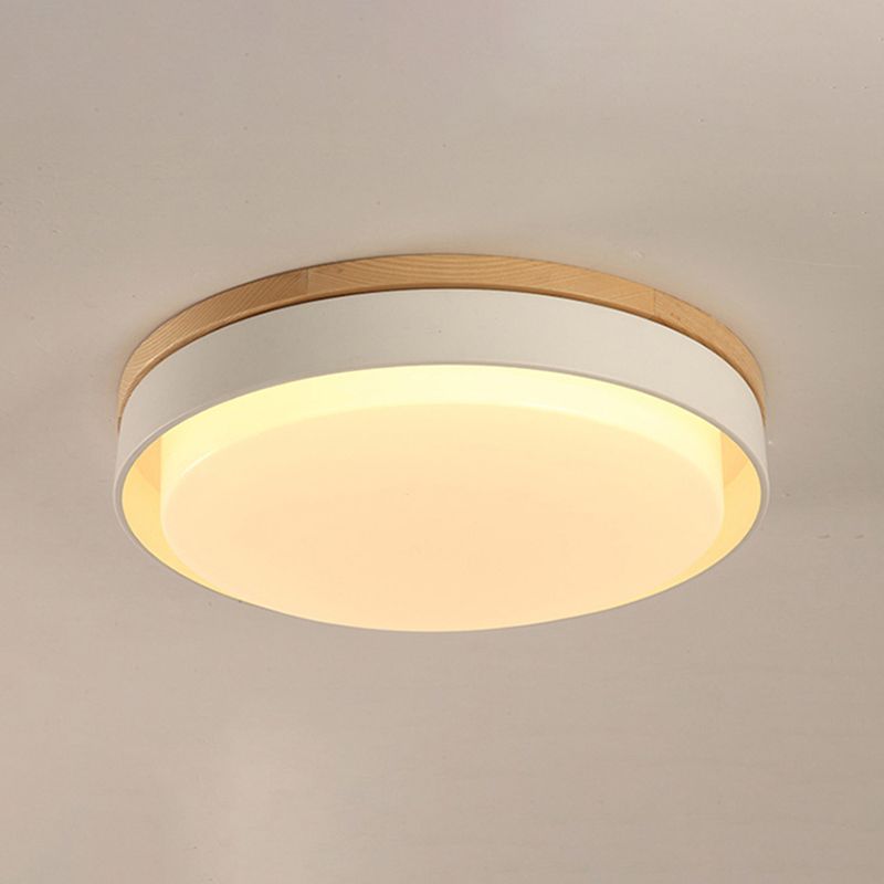 Round Child Bedroom Ceiling Light Acrylic Nordic Style Macaron Colored Flush Mount Light