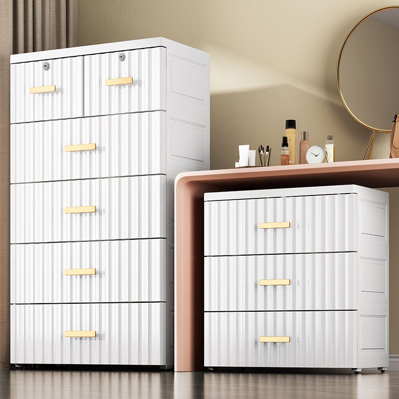 Bedroom Plastic Storage Cabinet Contemporary Matte Finish Cabinet