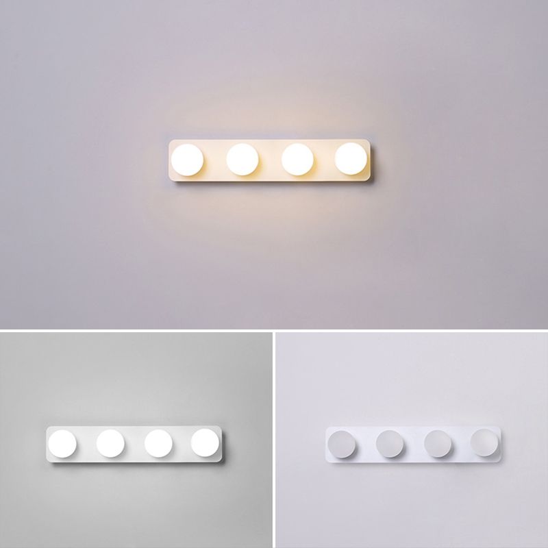 Modern Rectangle Shape Vanity Light with Acrylic Shade for Powder Room Washroom