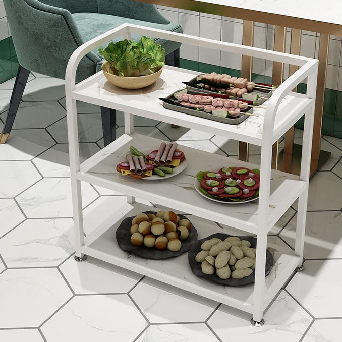 Modern 25.59"H Portable Prep Table Metal Prep Table for Home Use