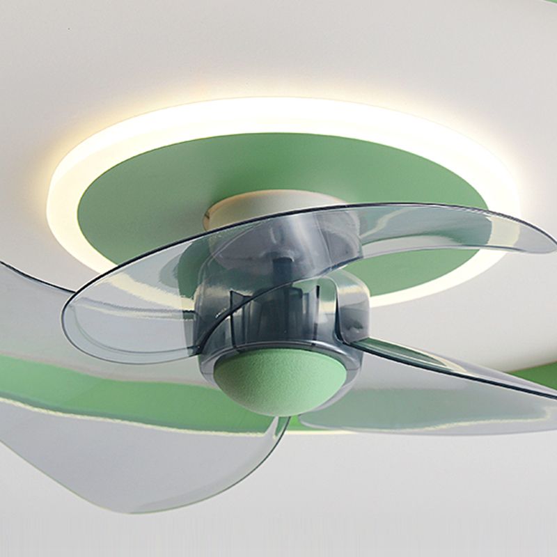 Metal Geometric Ceiling Fan Lights Modern Style 2 Lights Flush Mount Lamp