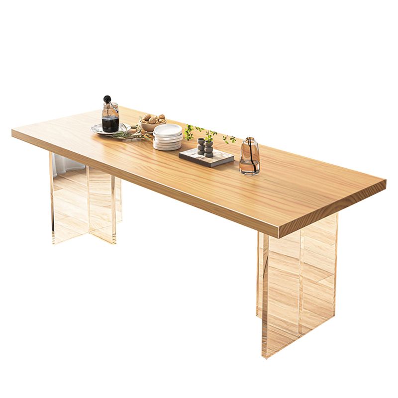 1/7 Pcs Solid Wood Dining Set Modern Rectangle Table Dining Set with Windsor Chairs