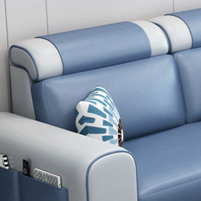 Contemporary Right Hand Facing Sectional with Round Arm and Storage