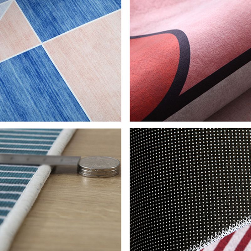 Neuheit Dekoration Teppich Multi-Farb Geo gedruckter Bereich Teppich Synthetik Nicht rutschtierfreundlich waschbarer Innenteppich