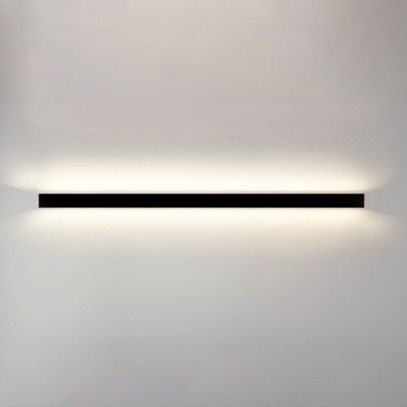 Linear Shape Metal Wall Light Modern Style Single Light Wall Mount Lamp