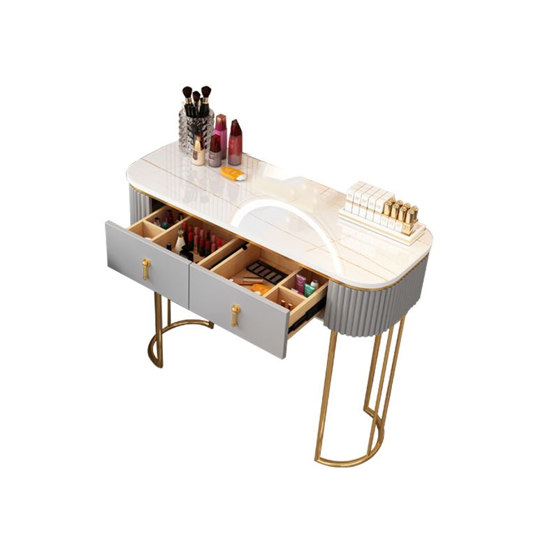 Lighted Mirror Makeup Vanity Storage Box Vanity Dressing Table for Bedroom