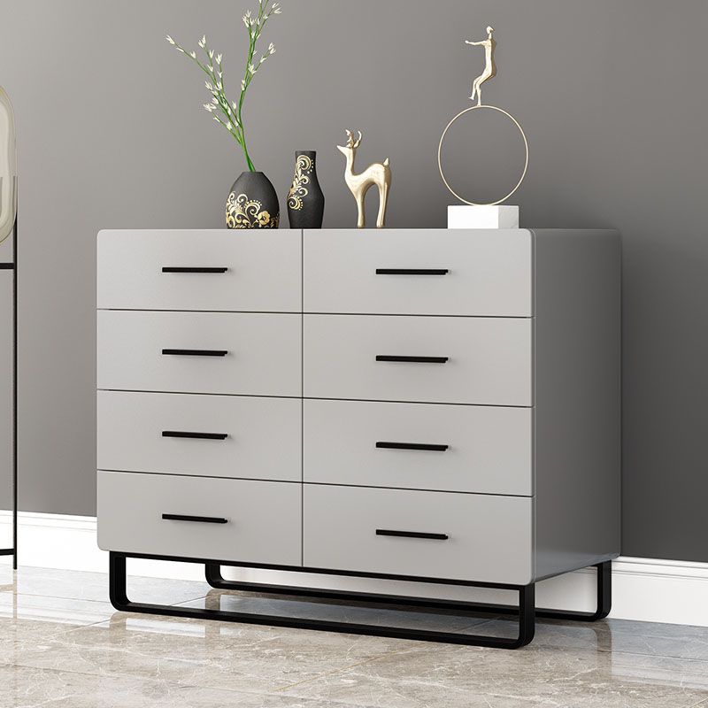 Contemporary Bedroom Chest 16" Wide Storage Chest in Gray with Drawers