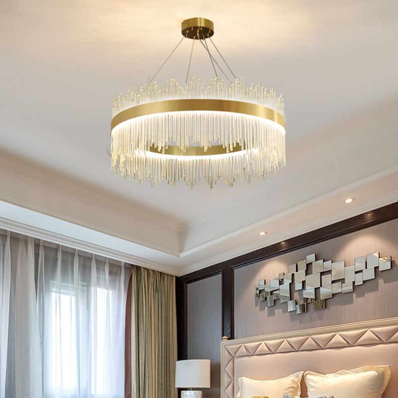 Luci a soffitto cilindriche a sospensione Lampada sospesa in stile di lusso moderno