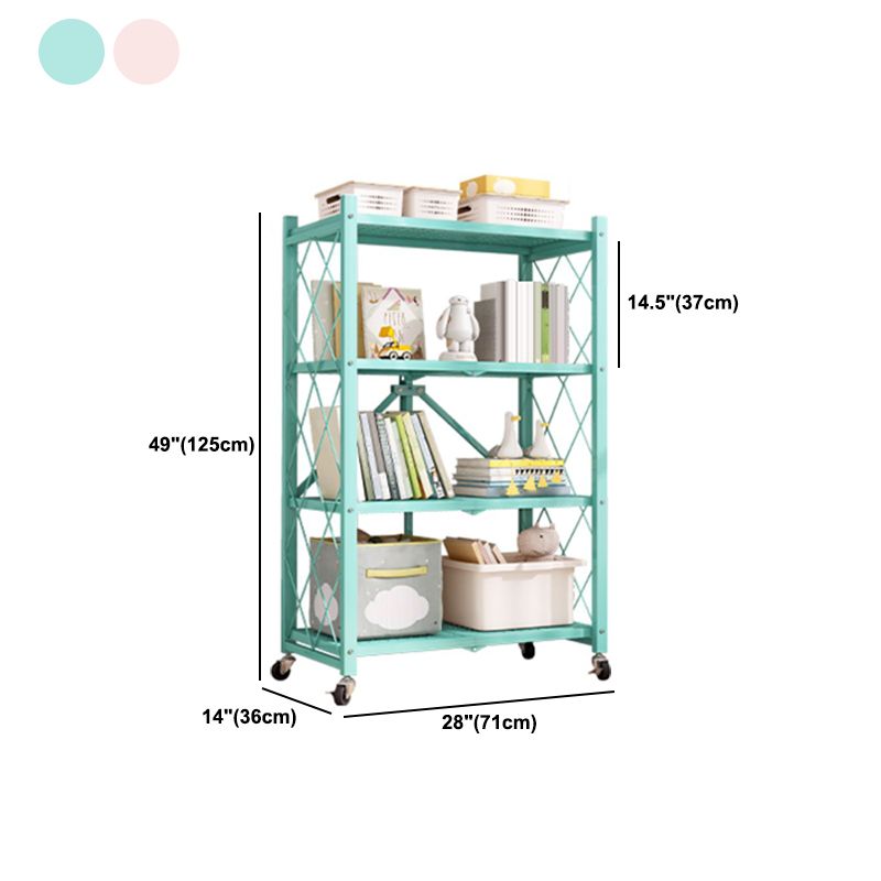 Modern Metal Bookcase, Geometric Open Back Bookshelf for Any Room