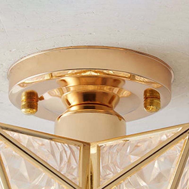 Plafonnier Semi-encastré Star, lustre traditionnel en acrylique pour chambre à coucher