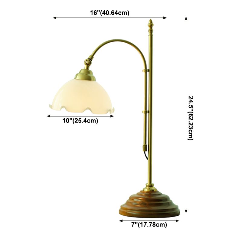 1 Light Modernism Night Table Lamps Metal Flower Nightstand Lamp for Bedroom