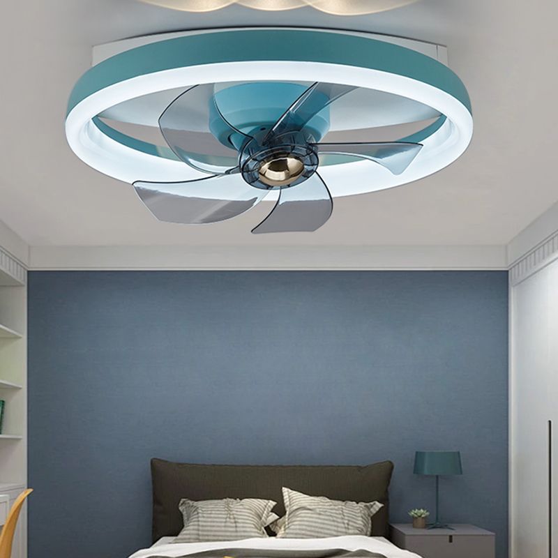 1 Light Ceiling Fan Lighting Modern Style Metal Ceiling Fan Light for Bedroom