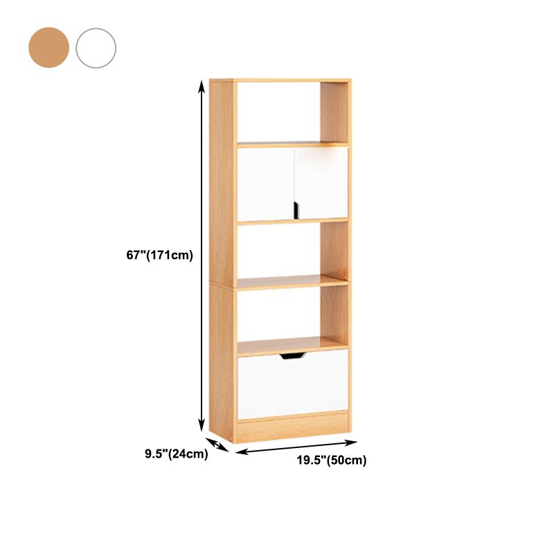 Modern Style Bookshelf Engineer Wood Bookcase for Study Room