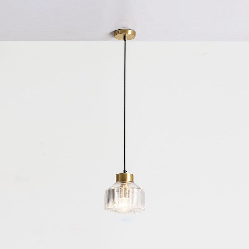 Géométrie moderne en forme de pendentif en verre 1 salle à manger de tête.