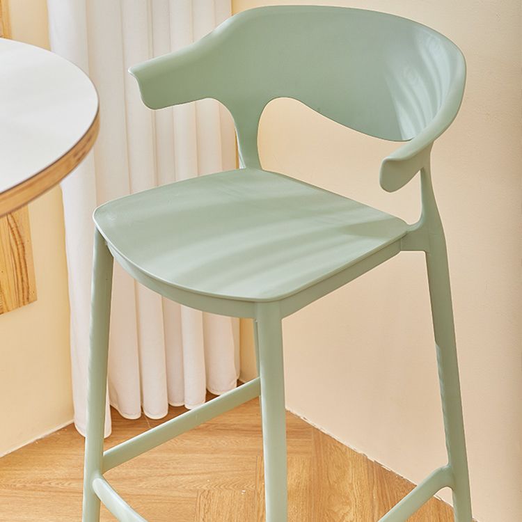 Modern Plastic Counter Stool Armless Bar Stool for Living Room